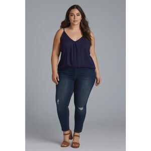 Torrid Jeans Ex Boyfriend Distressed Blue Denim Women's WOMAN'S Size 14